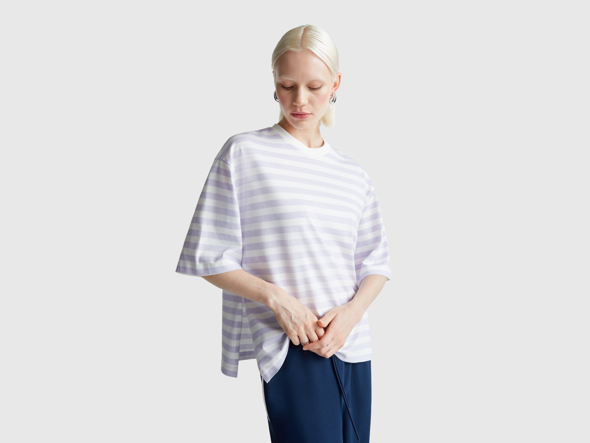 T-shirt às riscas over fit - ucb_image_F