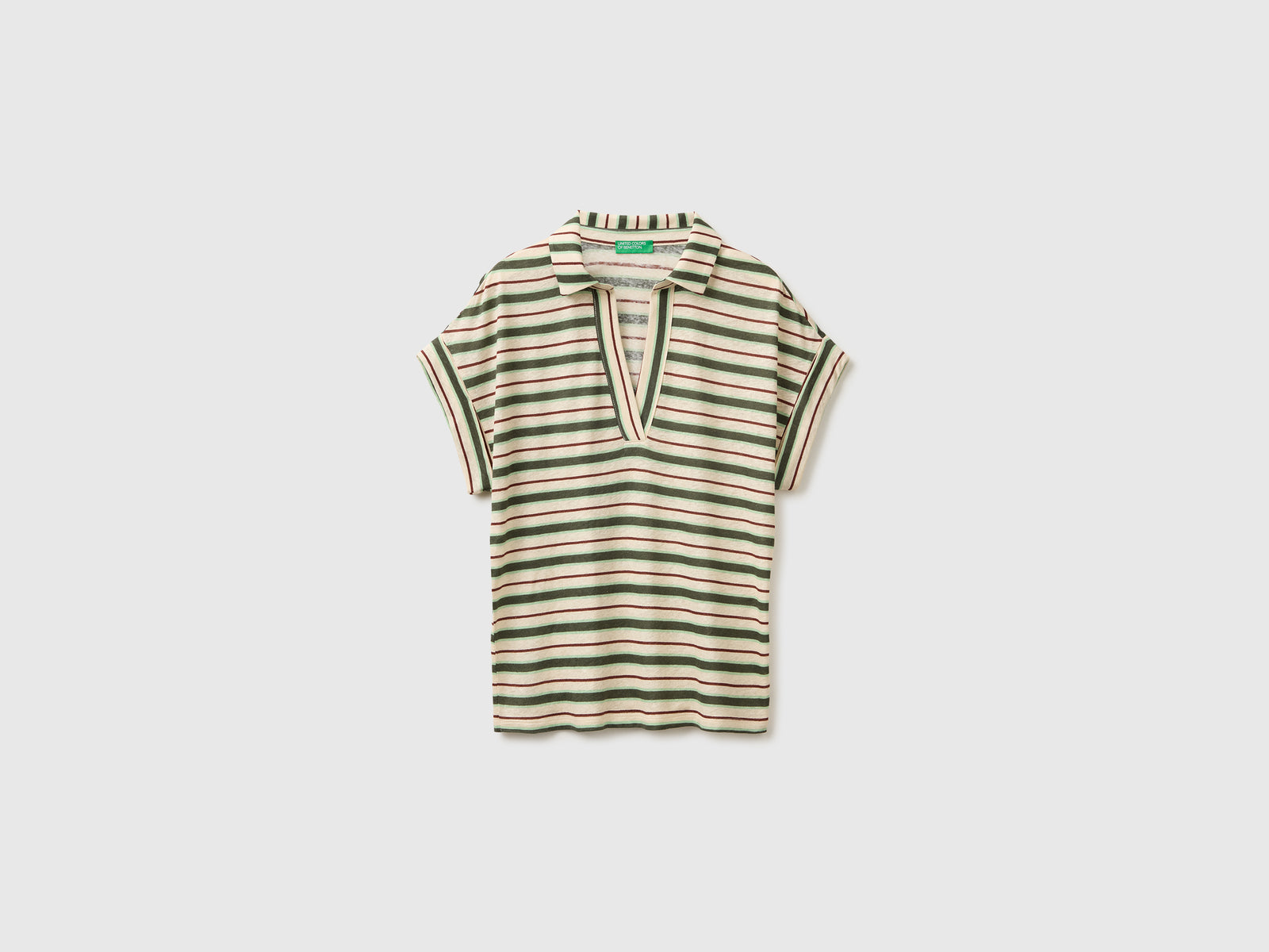 Striped polo-neck T-shirt - ucb_image_FS
