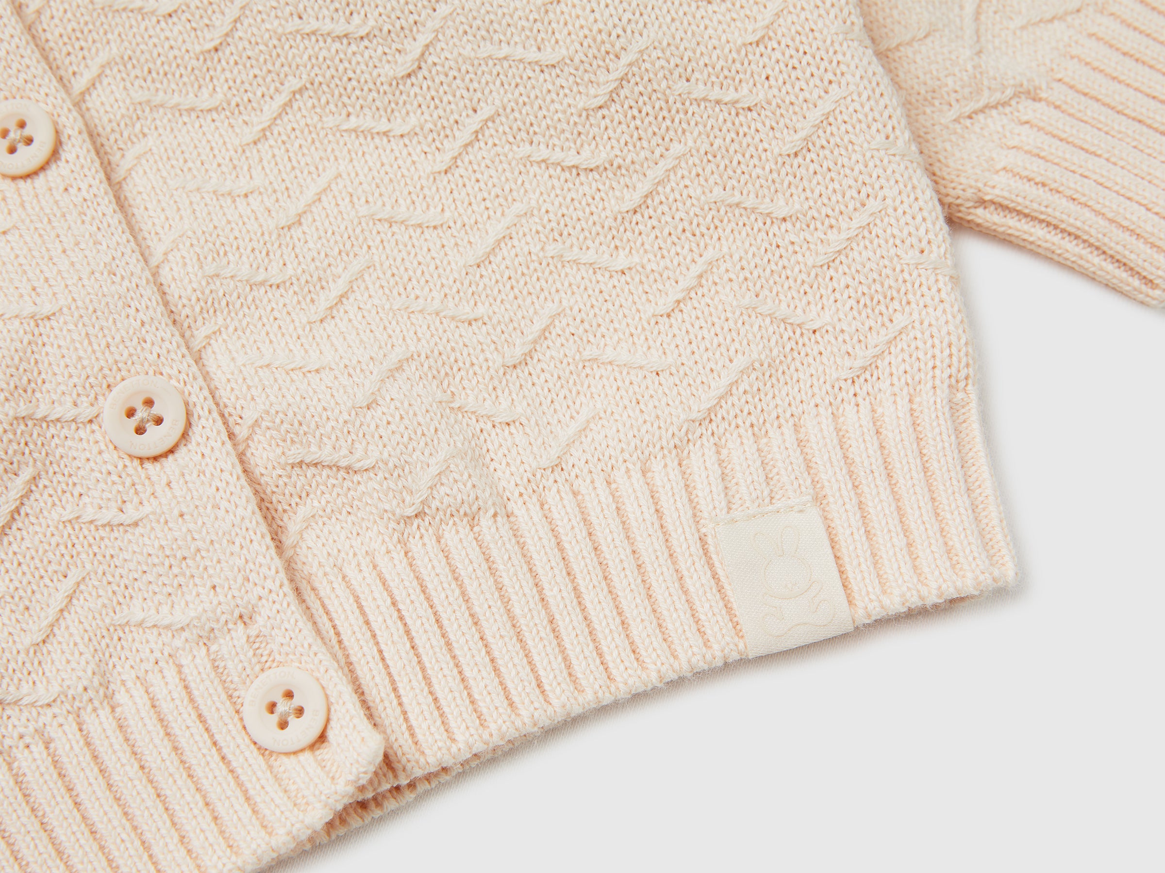 Cardigã de gola redonda em algodão orgânico - ucb_image_DS1