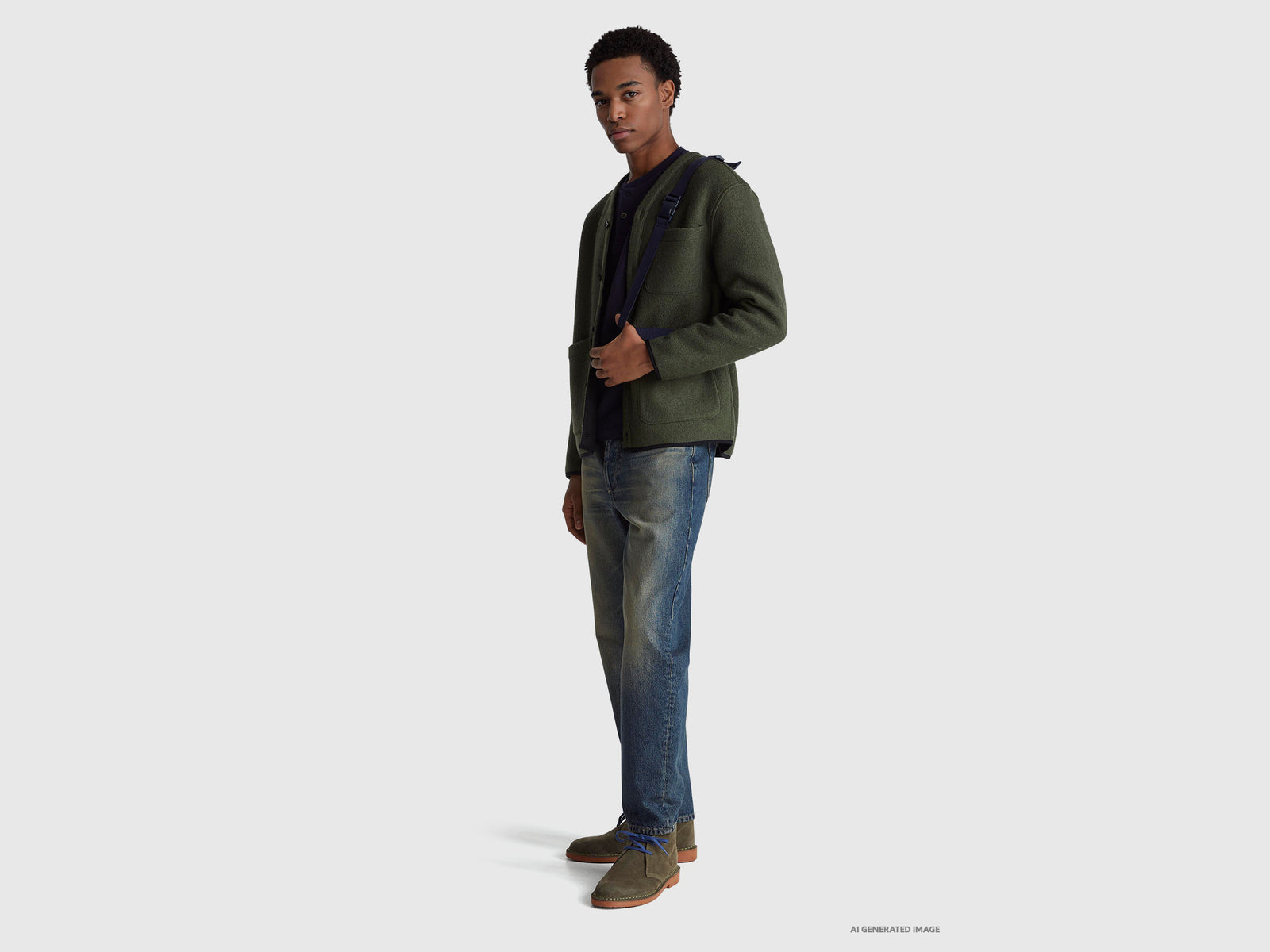 Five pocket tapered fit jeans