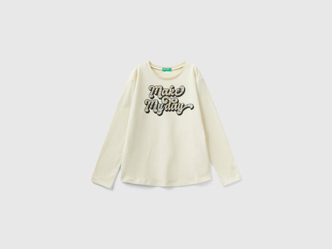T-shirt em algodão quente com estampa glitter - ucb_image_FS
