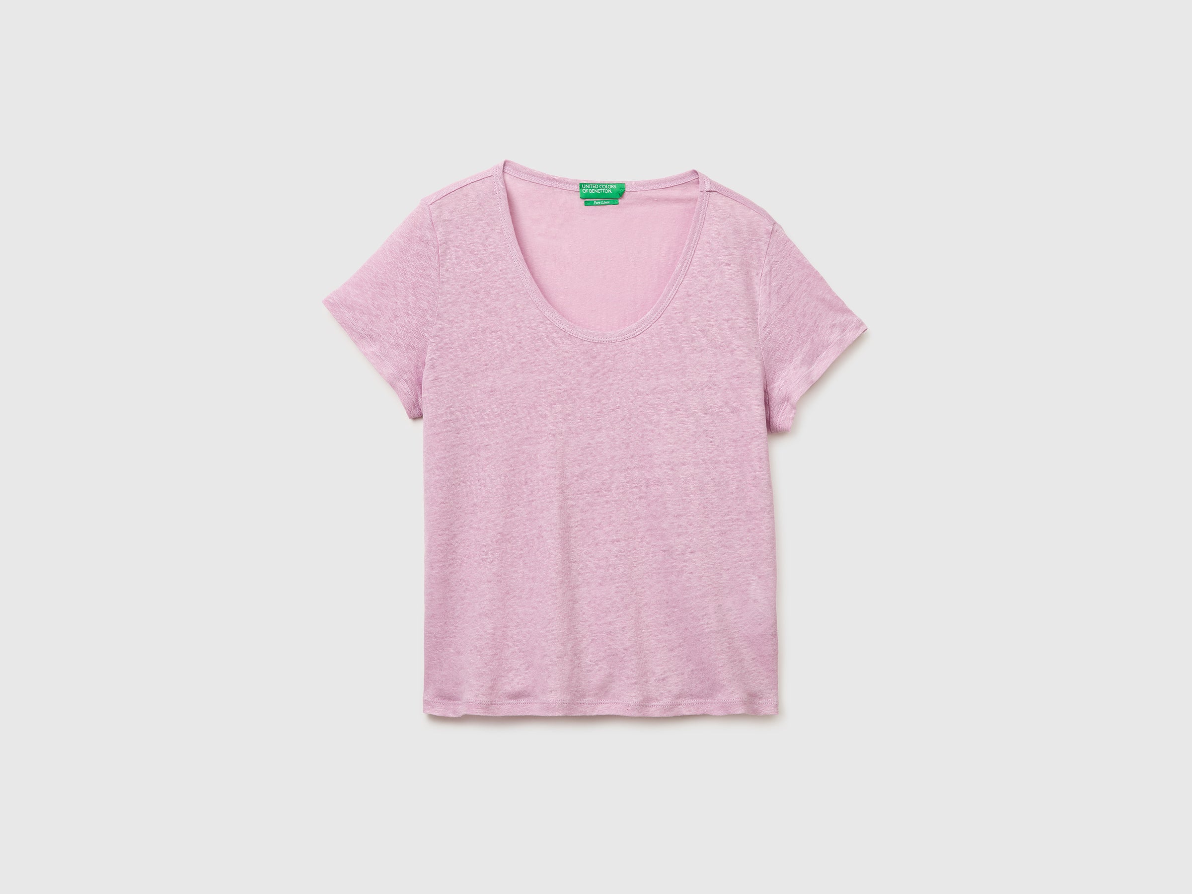 Round-neck T-shirt in pure linen - ucb_image_FS