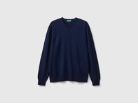 Camisola azul-escuro em pura lã Merino - ucb_image_FS