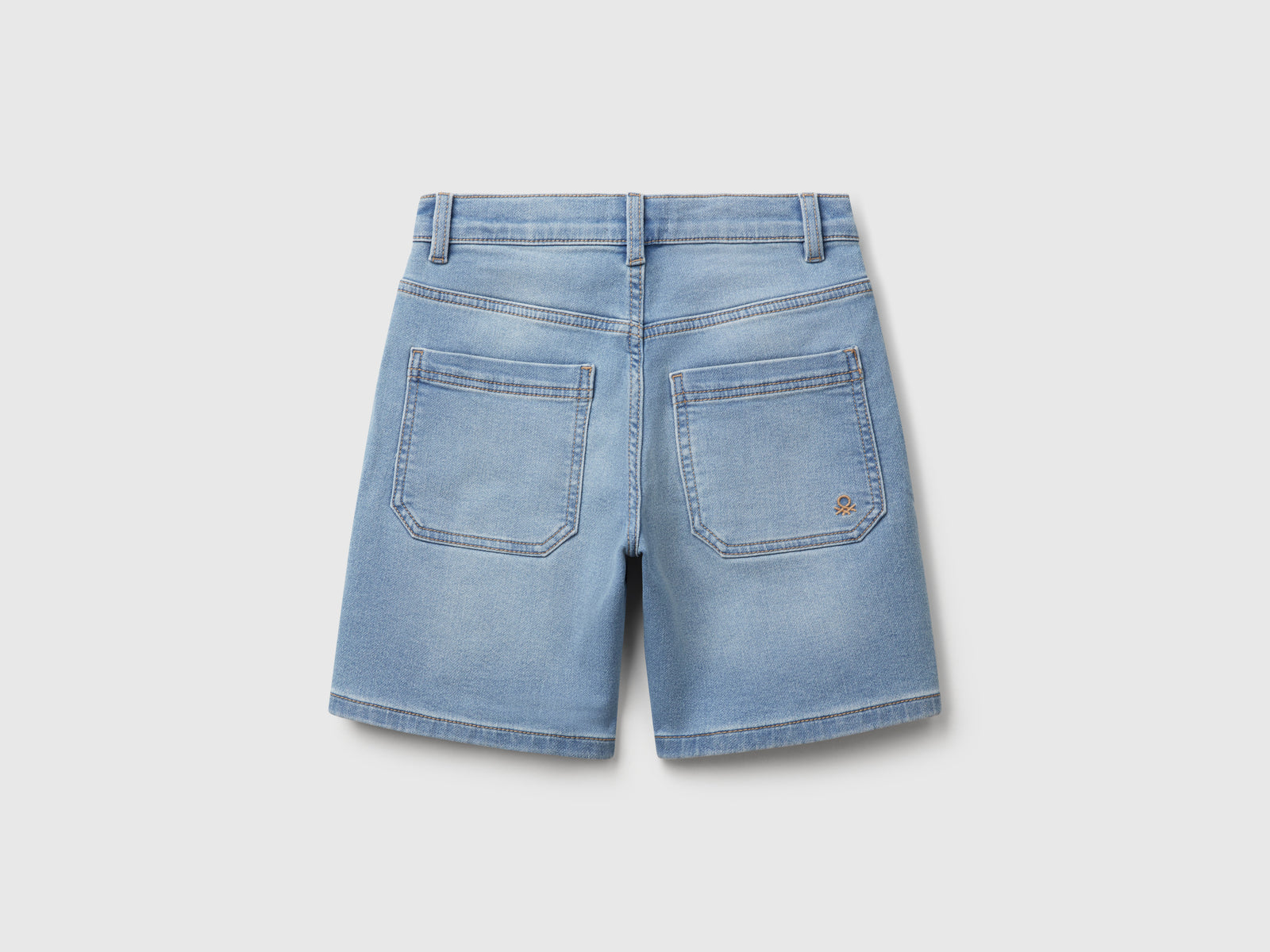 Straight Bermuda shorts in stretch denim - ucb_image_BS