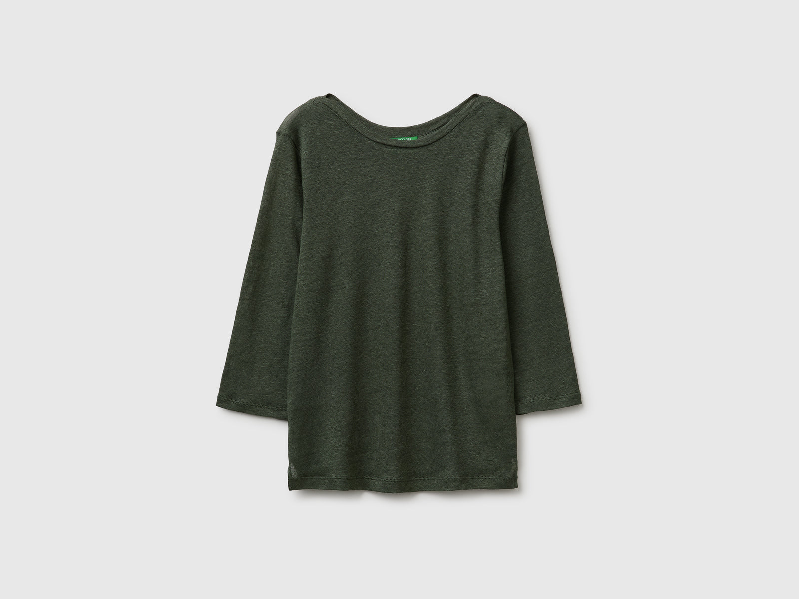 Boat-neck T-shirt in pure linen - ucb_image_FS