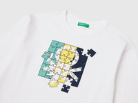 T-shirt com estampa logótipo em algodão orgânico - ucb_image_DS1
