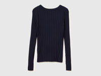 Fitted ribbed sweater - ucb_image_BS