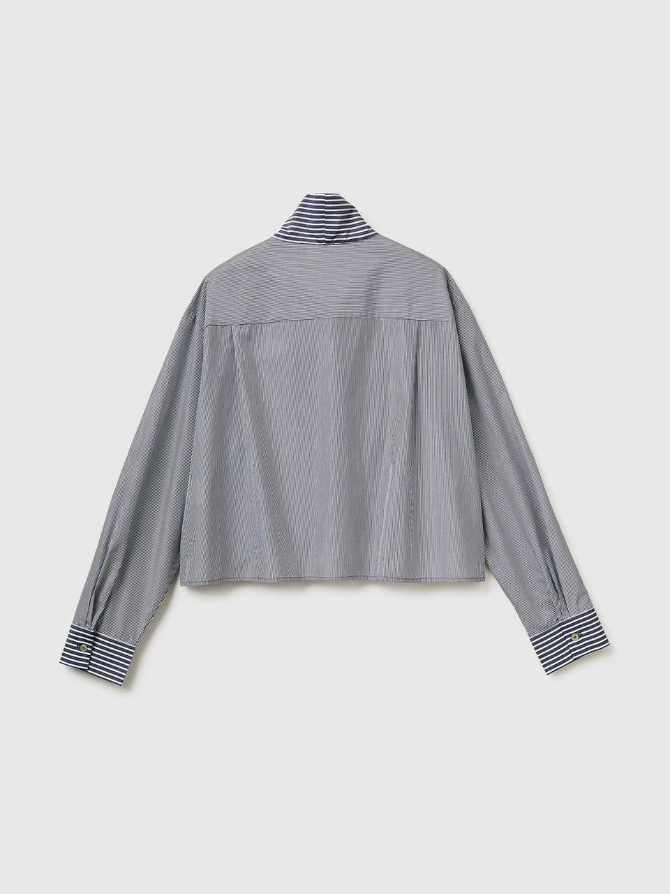 Striped crop shirt with bow - ucb_image_BS
