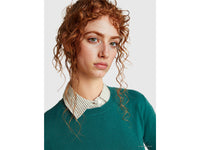 Camisola de gola redonda verde em lã Merino - ucb_image_FY