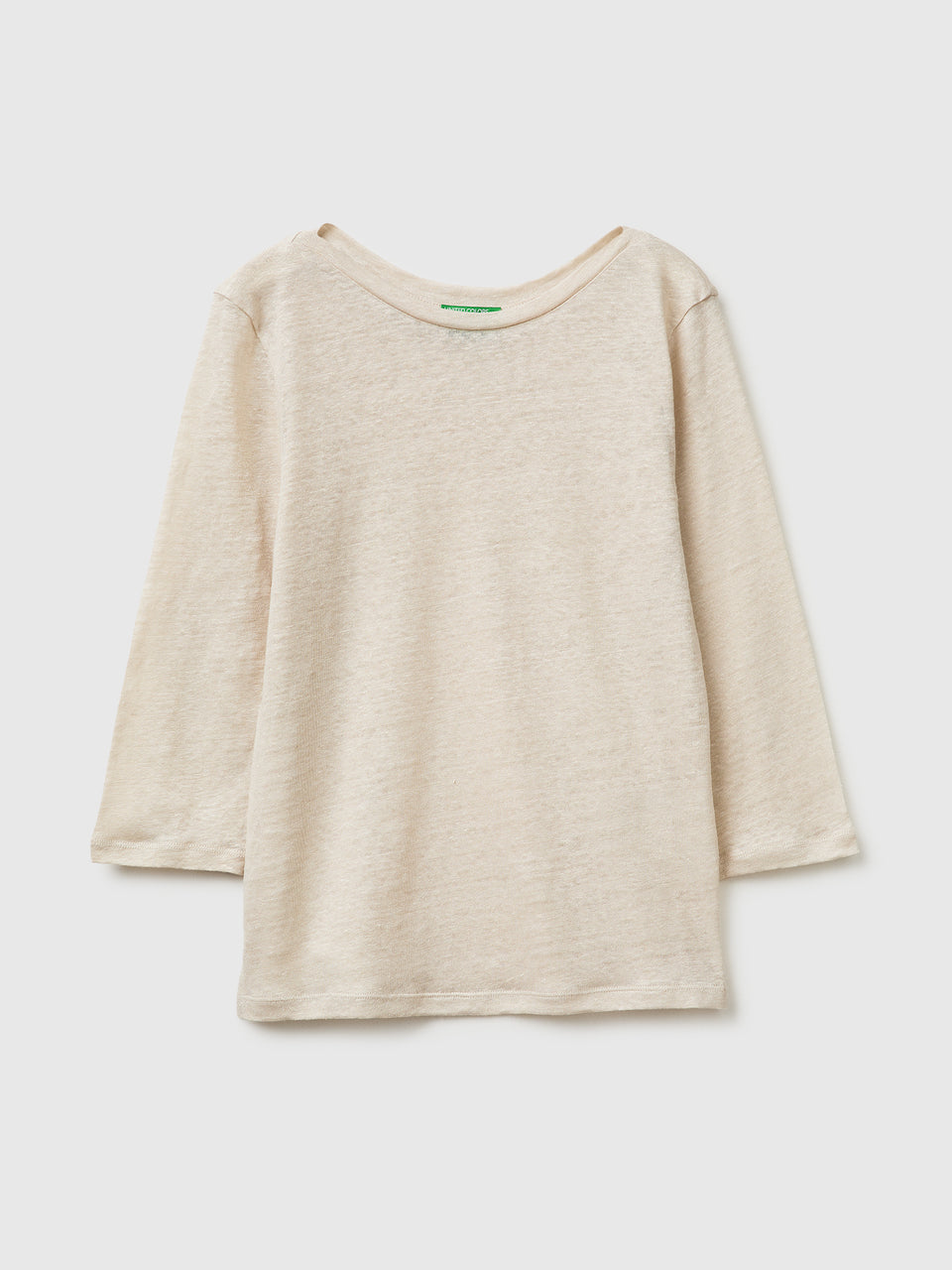 Boat-neck T-shirt in pure linen - ucb_image_FS
