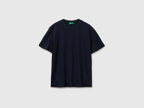 T-shirt de gola redonda em mistura de linho - ucb_image_FS