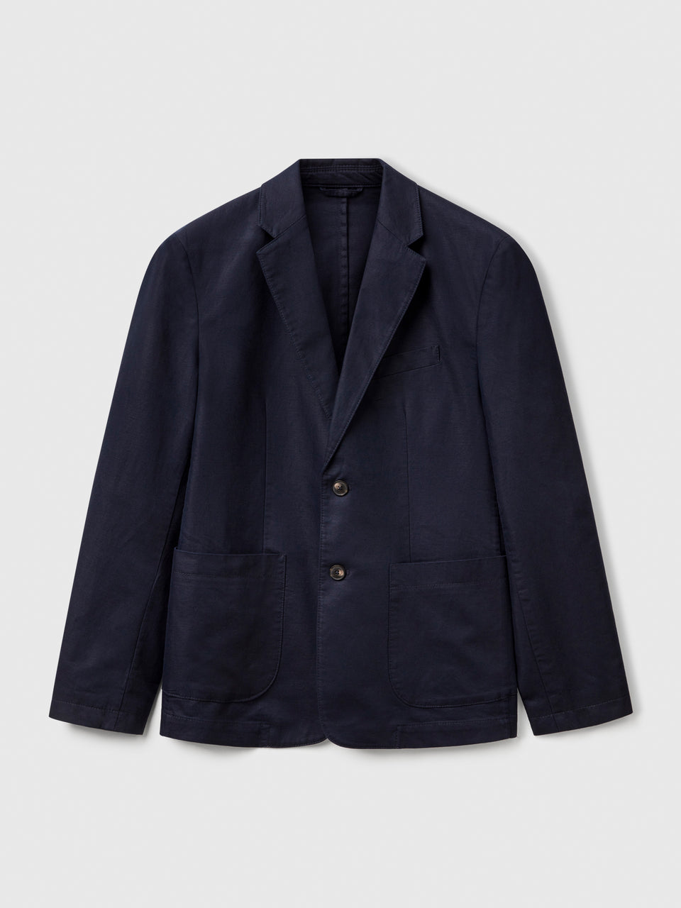 Blazer slim fit em mistura de viscose elástica. - ucb_image_FS