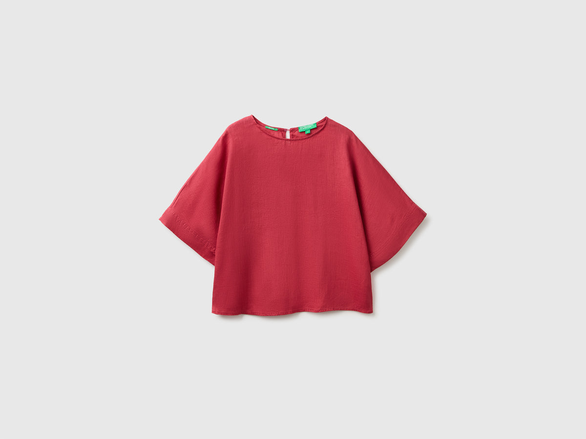 Blusa de gola redonda em linho puro - ucb_image_FS