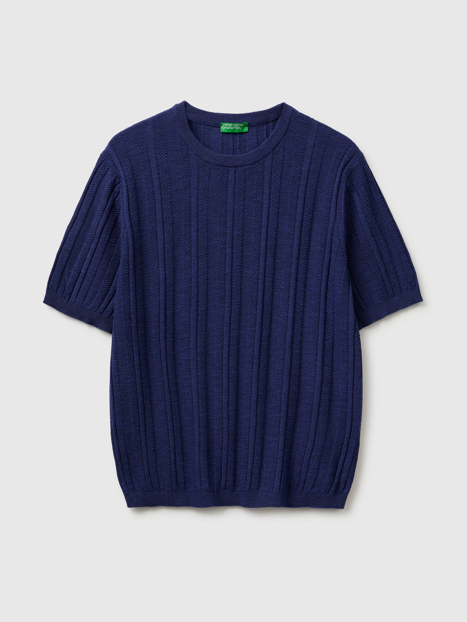 Short-sleeved linen blend sweater - ucb_image_FS