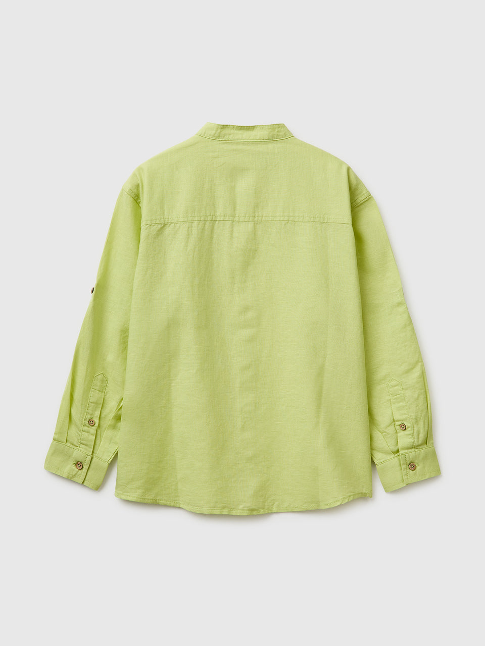Linen blend mandarin collar shirt - ucb_image_BS