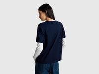 T-shirt de gola redonda em algodão flamé - ucb_image_B