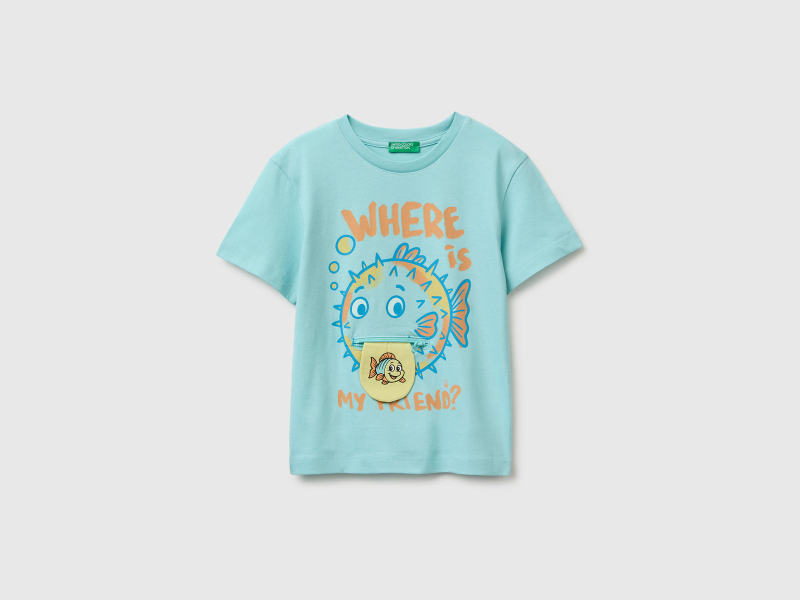 T-shirt com estampa e fecho de correr - ucb_image_FS
