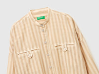 Striped shirt with mandarin collar - ucb_image_DS1