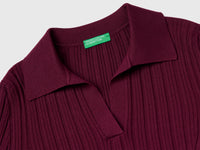 Ribbed sweater with polo collar - ucb_image_DS1