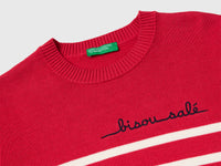Camisola às riscas com texto bordado - ucb_image_DS1