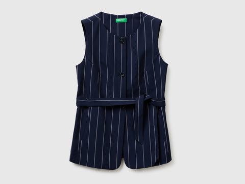 Long pinstriped waistcoat with belt - ucb_image_FS