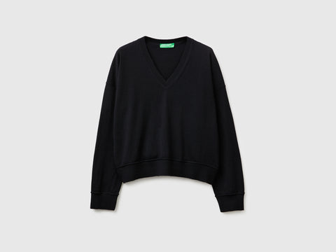 Camisola decote em V em algodão e lã - ucb_image_FS