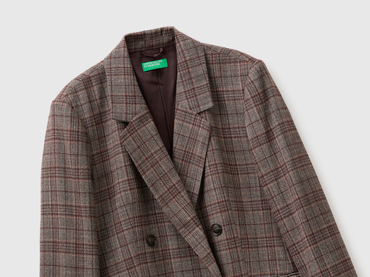 Blazer tartan trespassado em viscose mista - ucb_image_FY