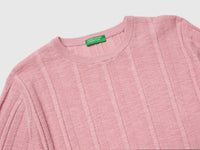 Short-sleeved linen blend sweater - ucb_image_DS1