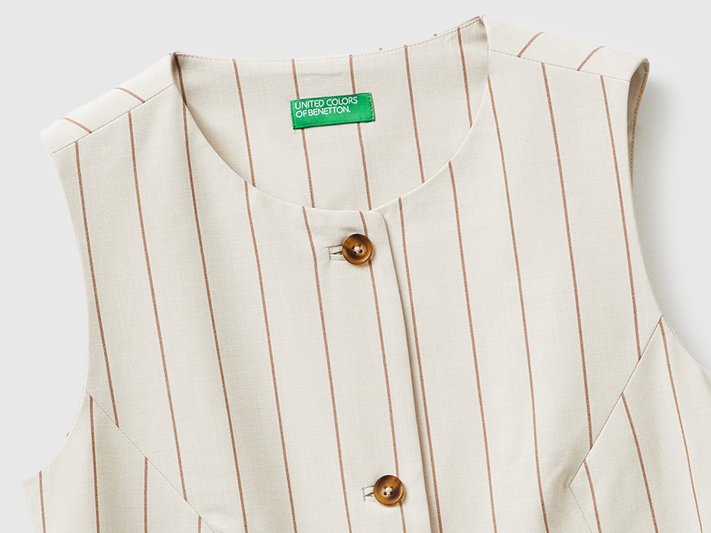 Long pinstriped waistcoat with belt - ucb_image_DS1