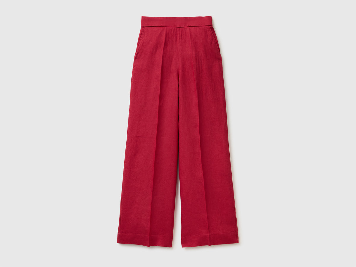 Palazzo trousers in pure linen - ucb_image_FS