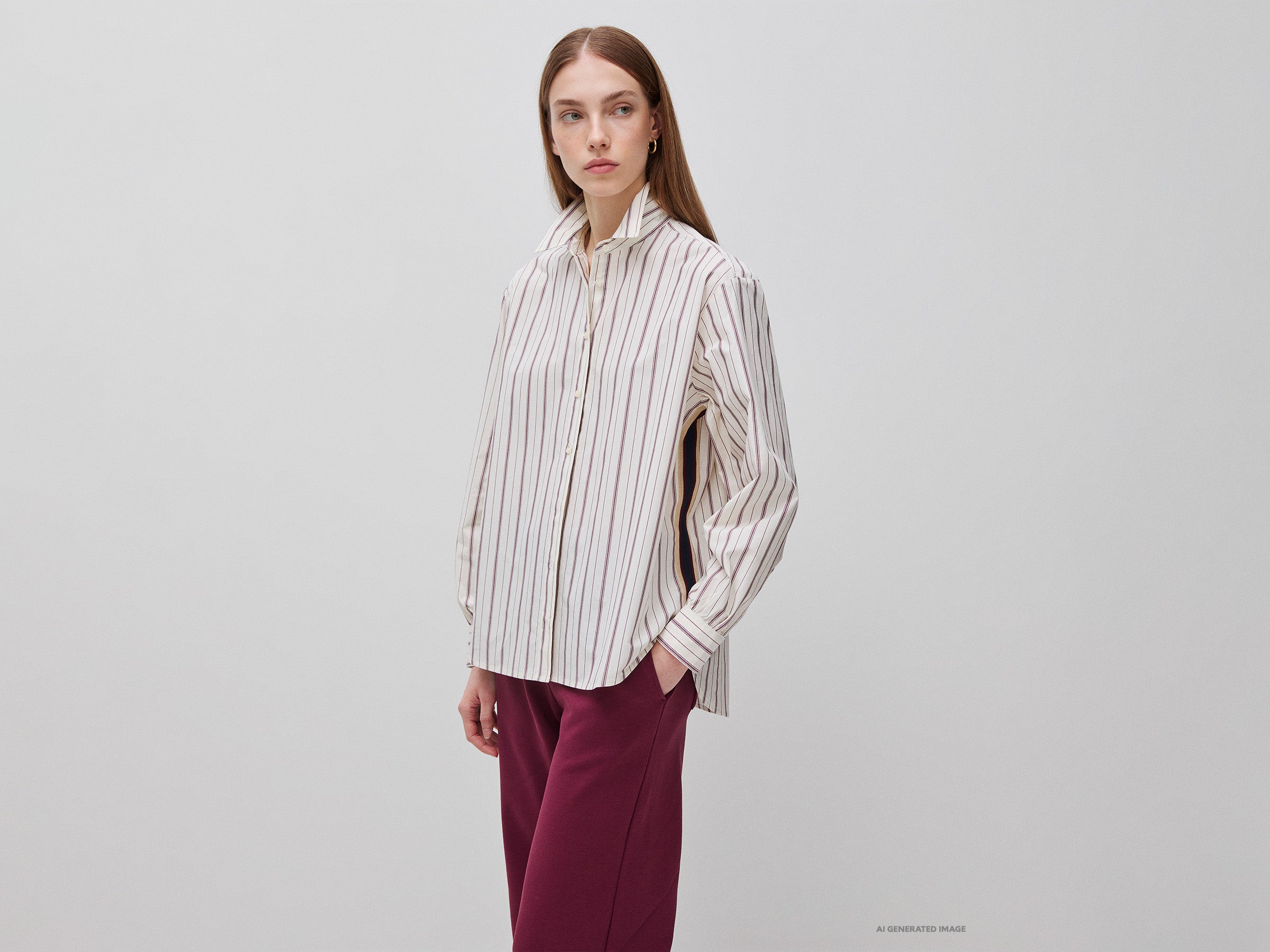 Camisa às riscas com faixa lateral - ucb_image_F