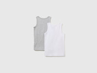 Duas t-shirts sem mangas de roupa interior em algodão stretch - ucb_image_BS