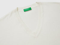 Camisola decote em V em algodão e lã - ucb_image_DS1