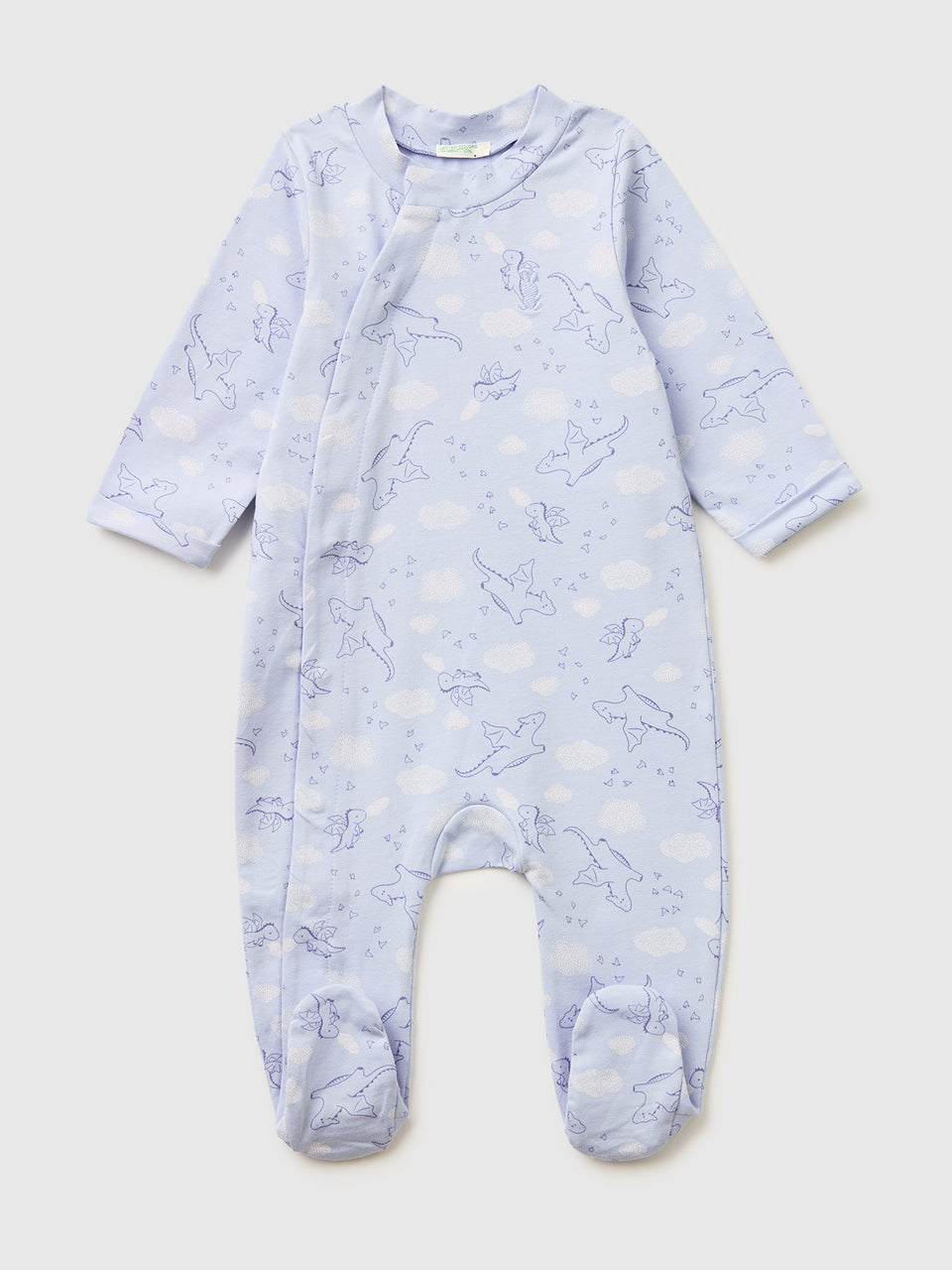 Patterned onesie in stretch organic cotton - ucb_image_FS
