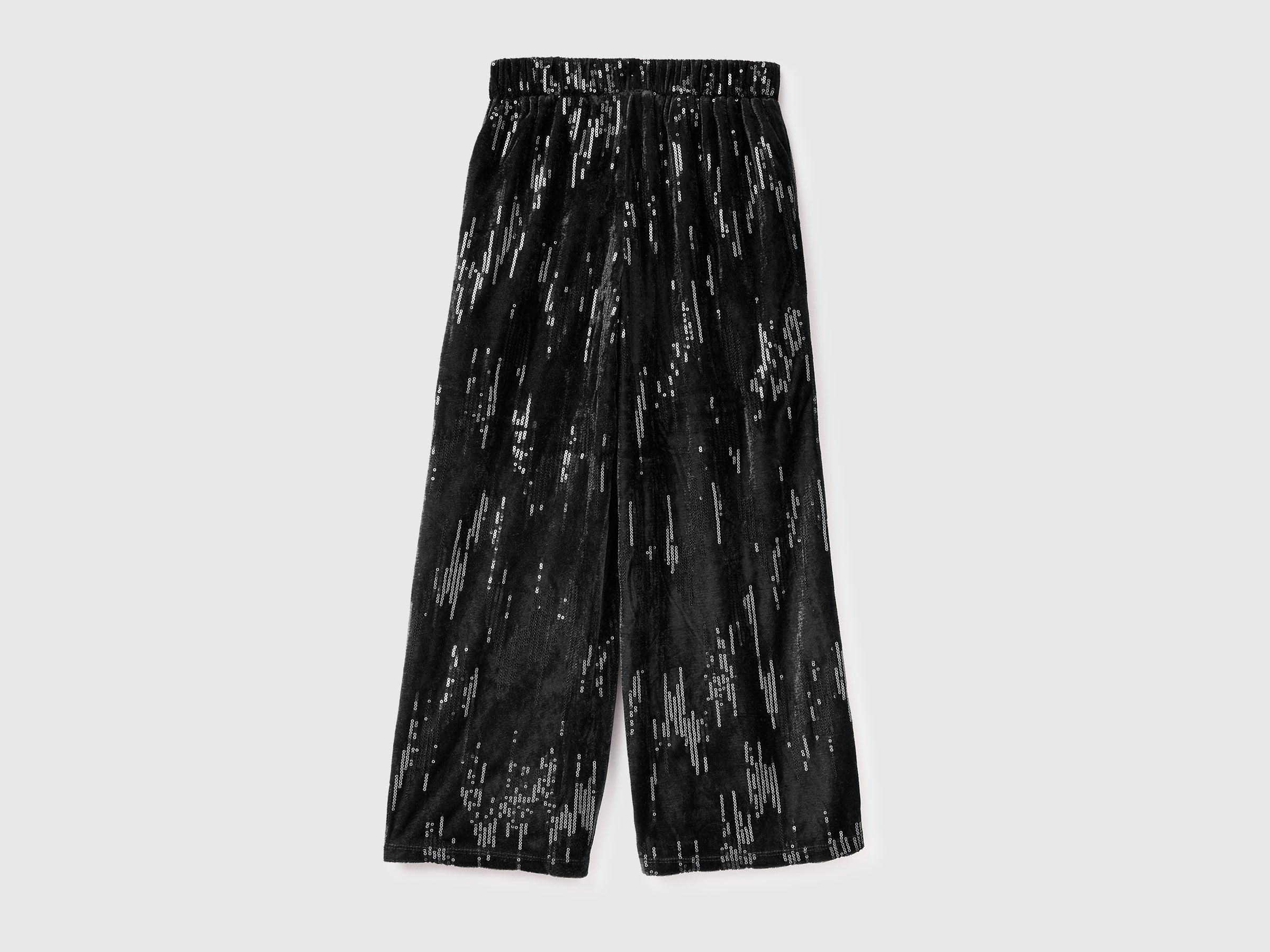 Calças palazzo de veludo com lantejoulas - ucb_image_BS