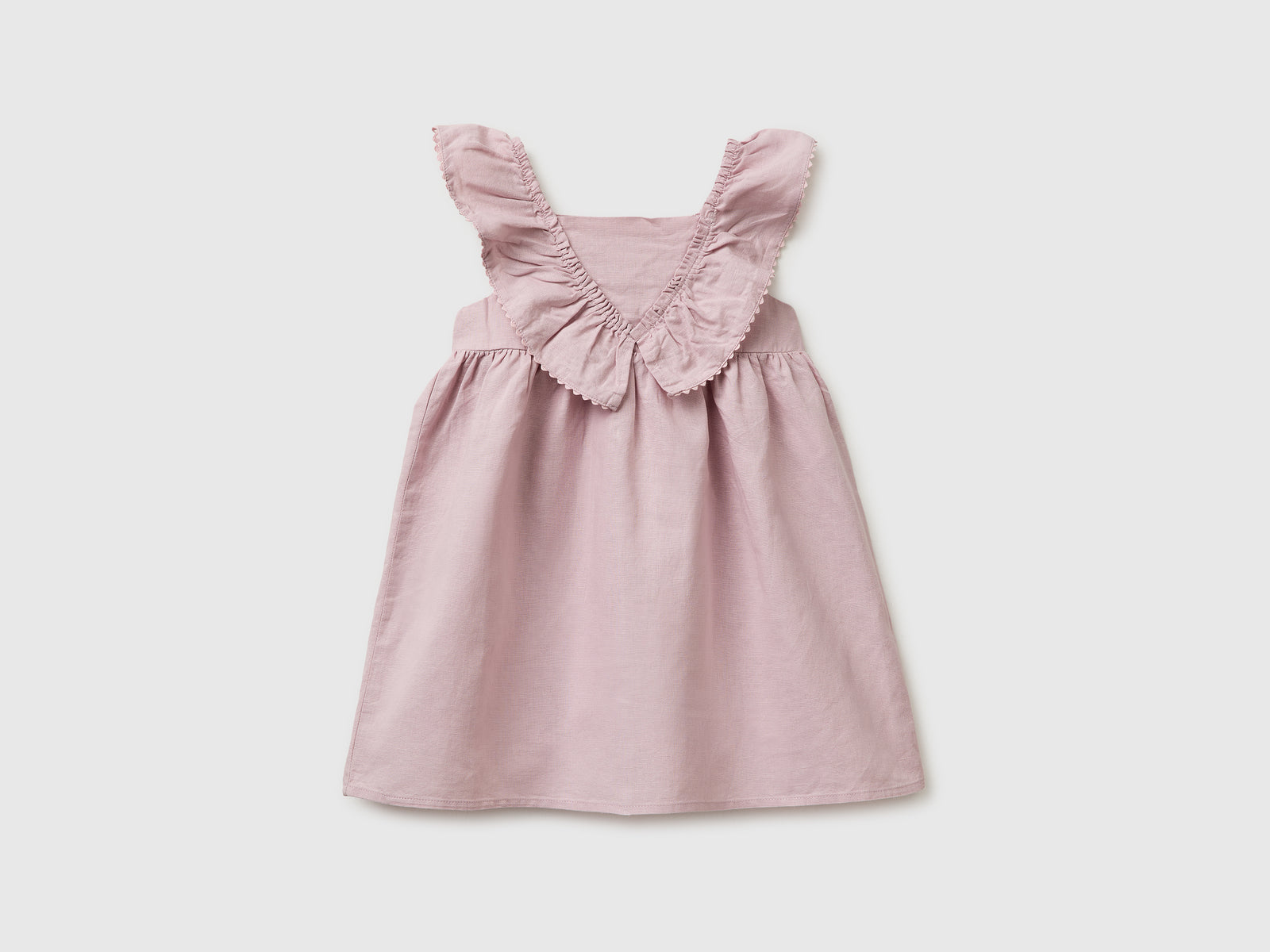 Linen blend dress with ruffles - ucb_image_FS