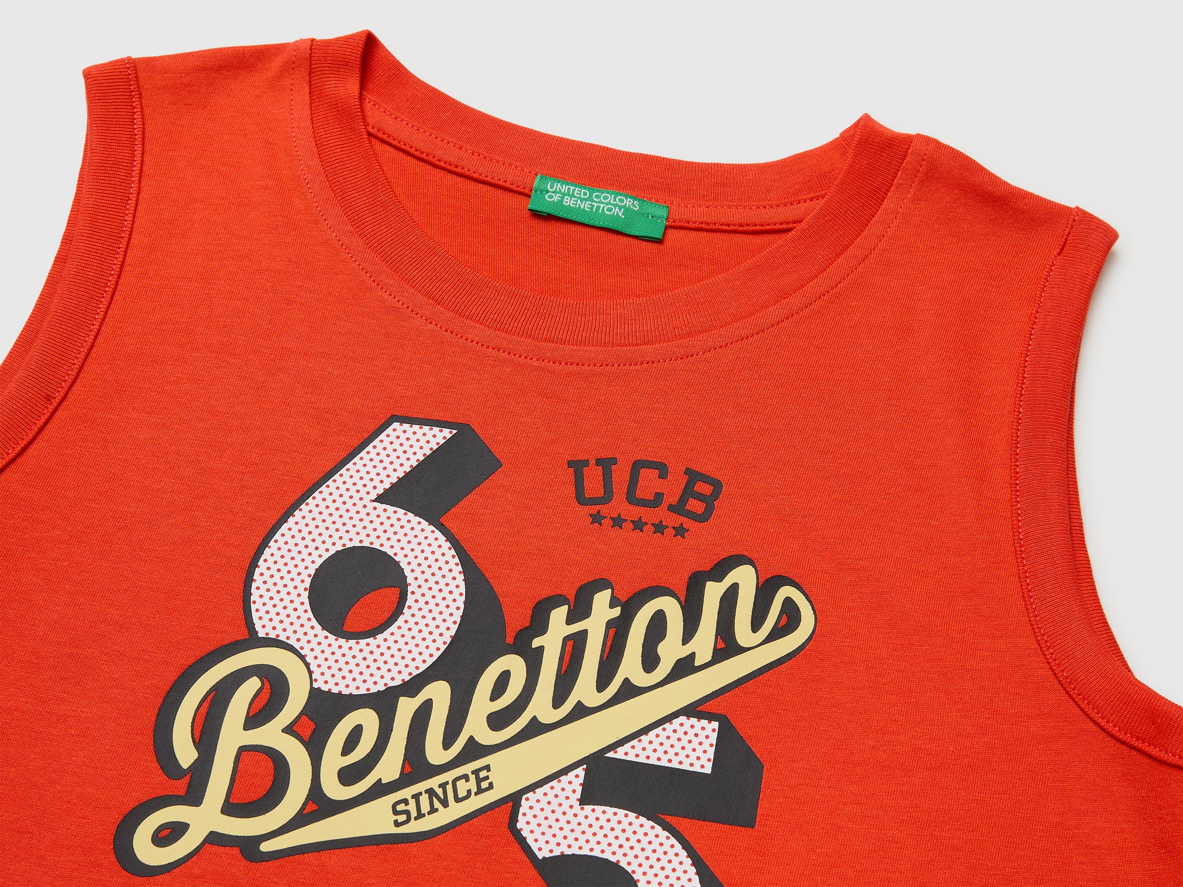 Organic cotton tank top with logo print - ucb_image_DS1