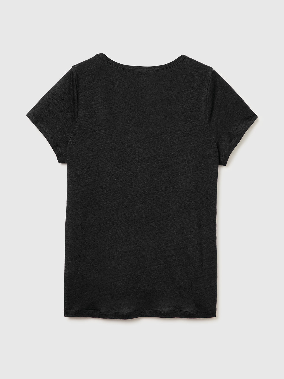 T-shirt de gola redonda em linho puro - ucb_image_BS