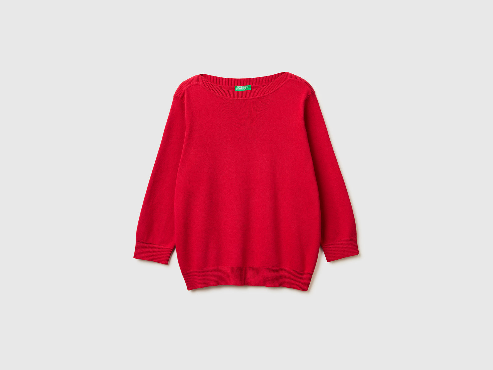 Strawberry red sweater with boat neck - ucb_image_FS
