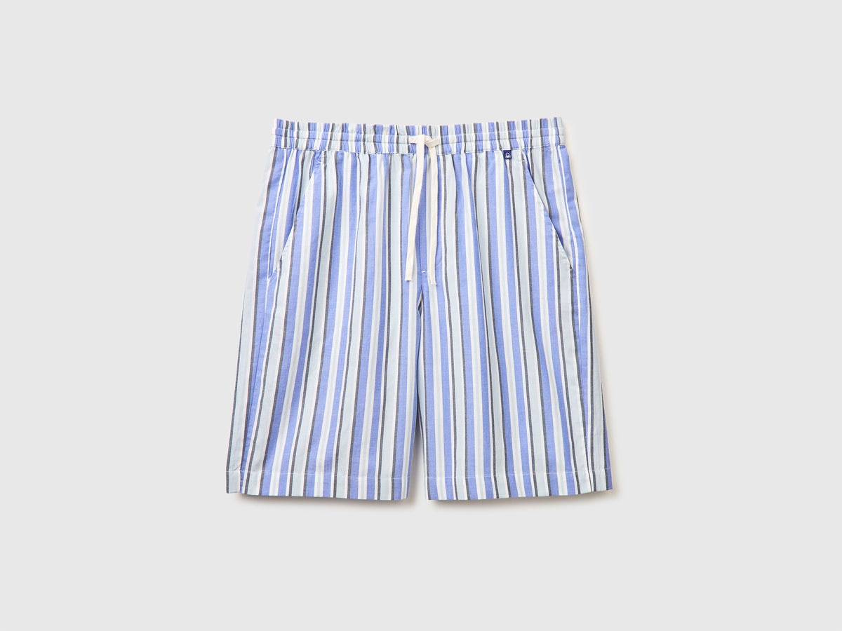 Striped Bermuda shorts with drawstring - ucb_image_FS