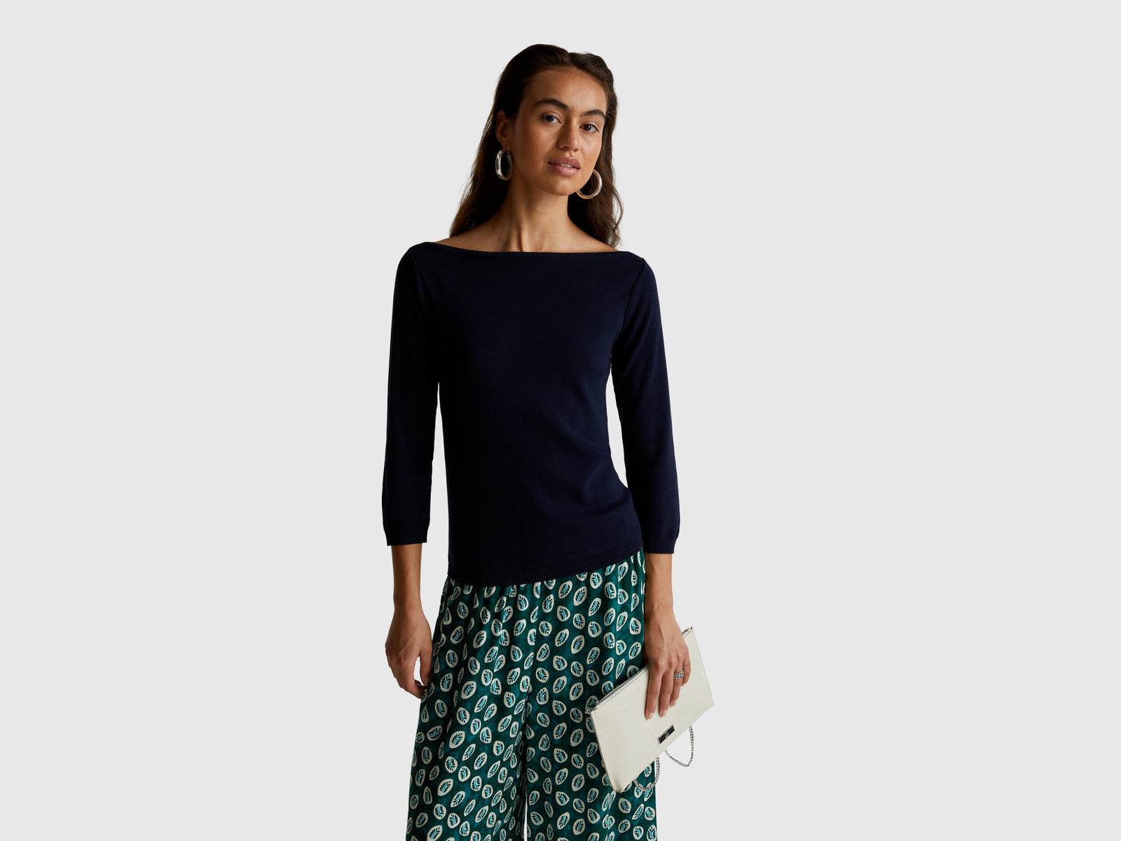 Boat neck sweater