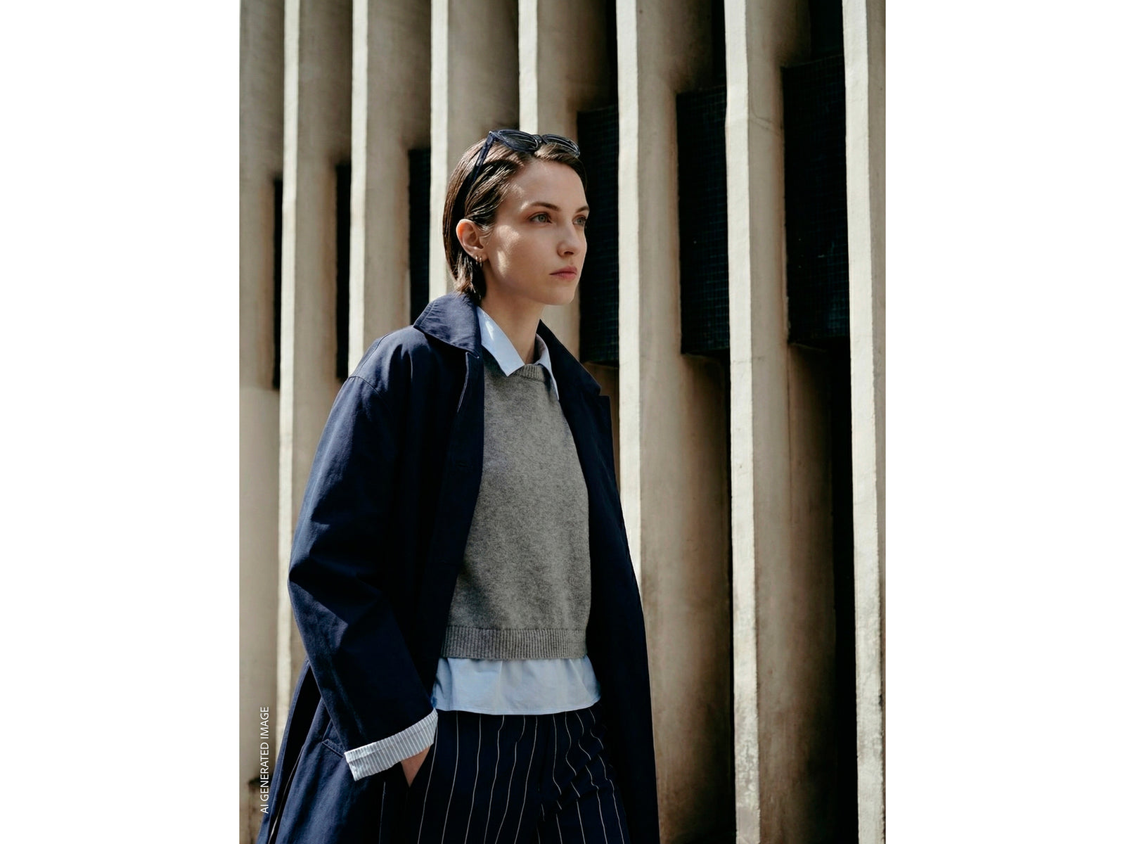Midi duster coat with collar