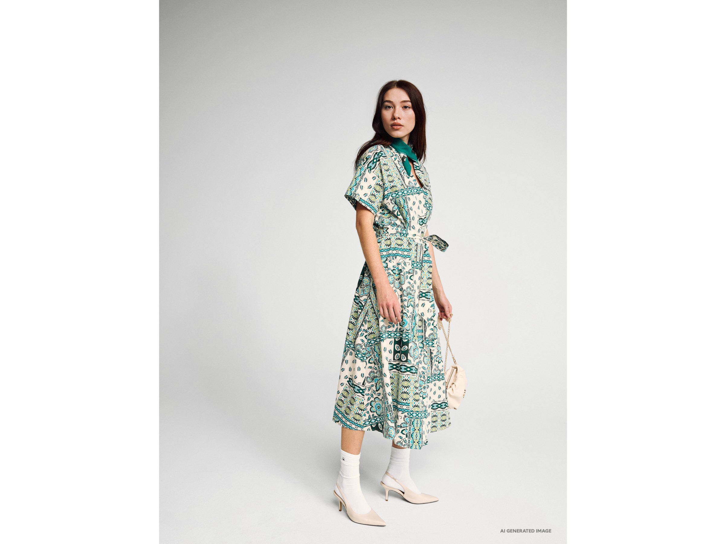 Vestido longuette com estampa bandana - ucb_image_B