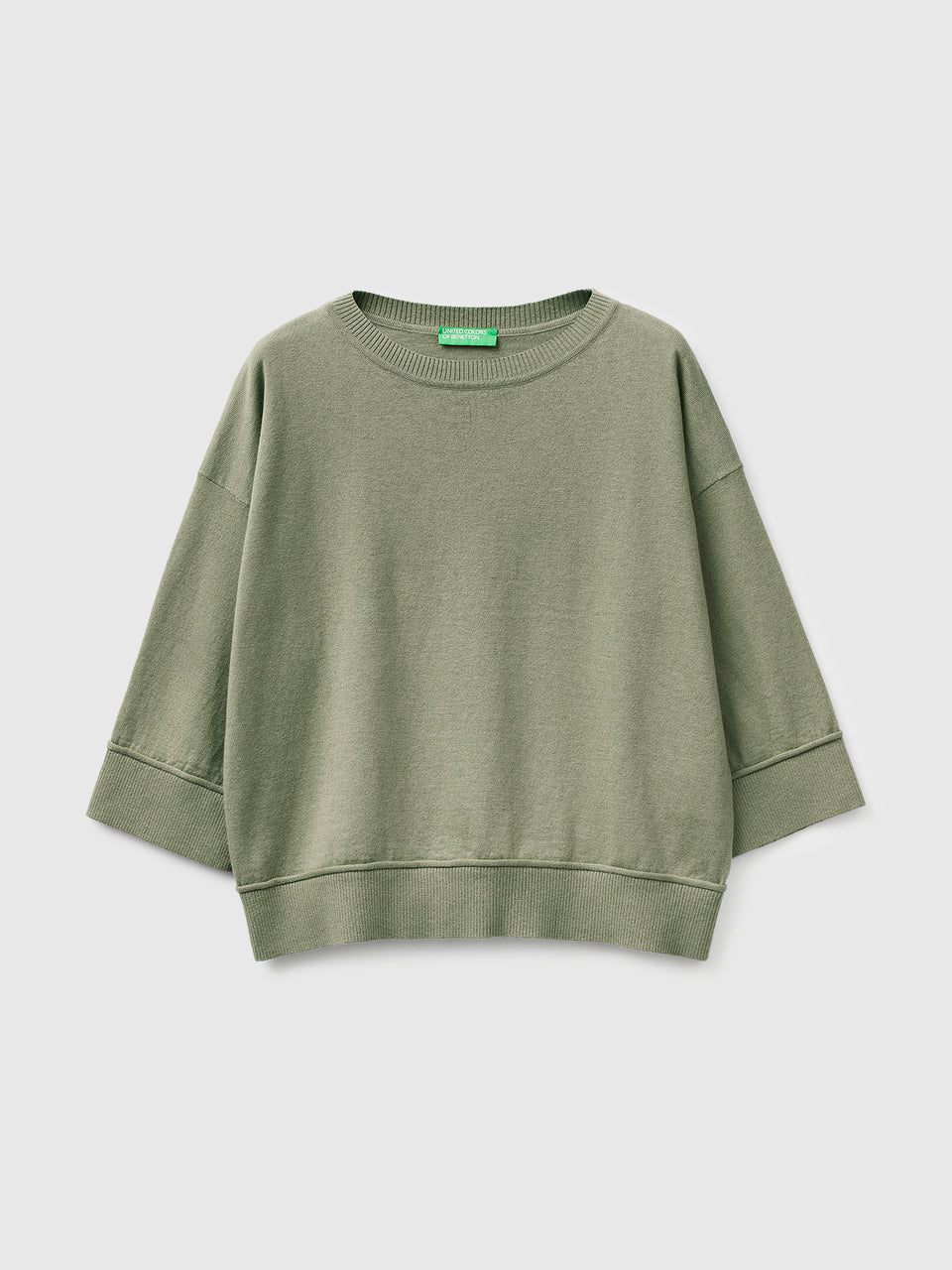 Camisola de gola redonda em algodão e lã - ucb_image_FS