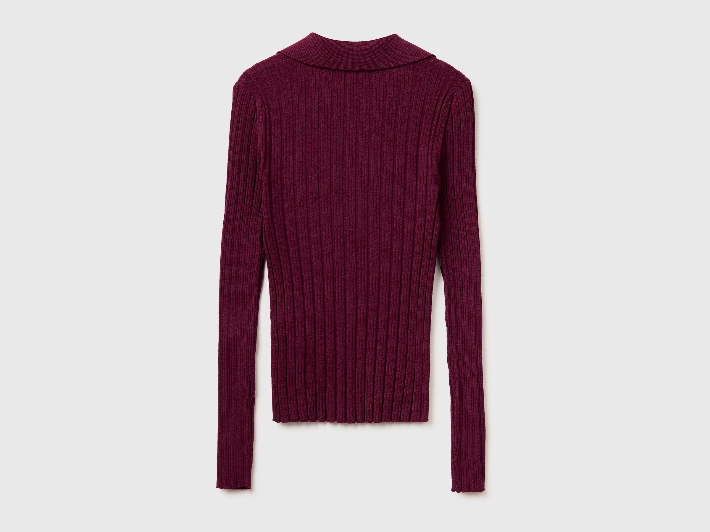 Ribbed sweater with polo collar - ucb_image_BS