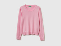Pink sweater in tricot cotton - ucb_image_FS