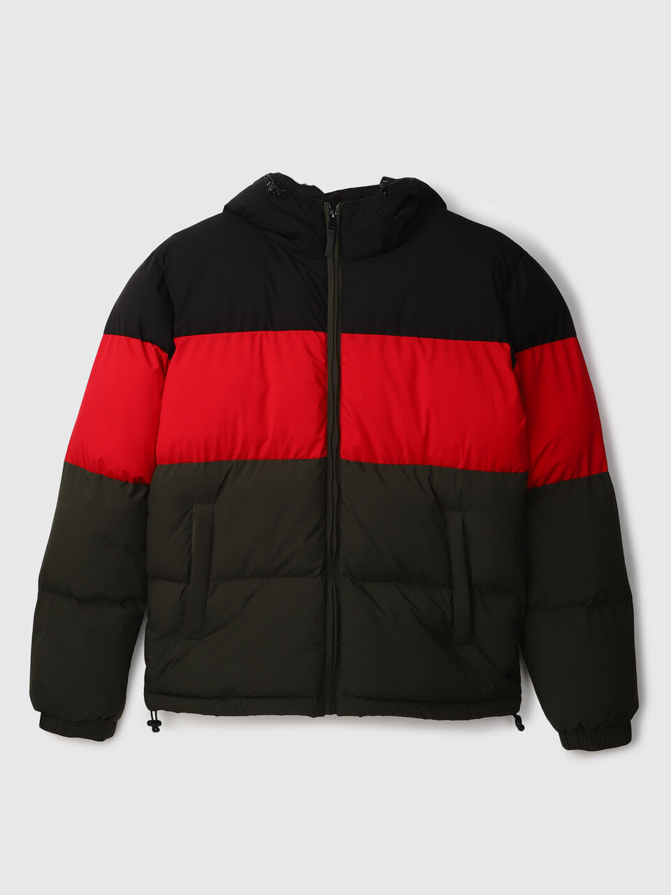 COLOR BLOCK HEAVY PUFFER JACKET image number null