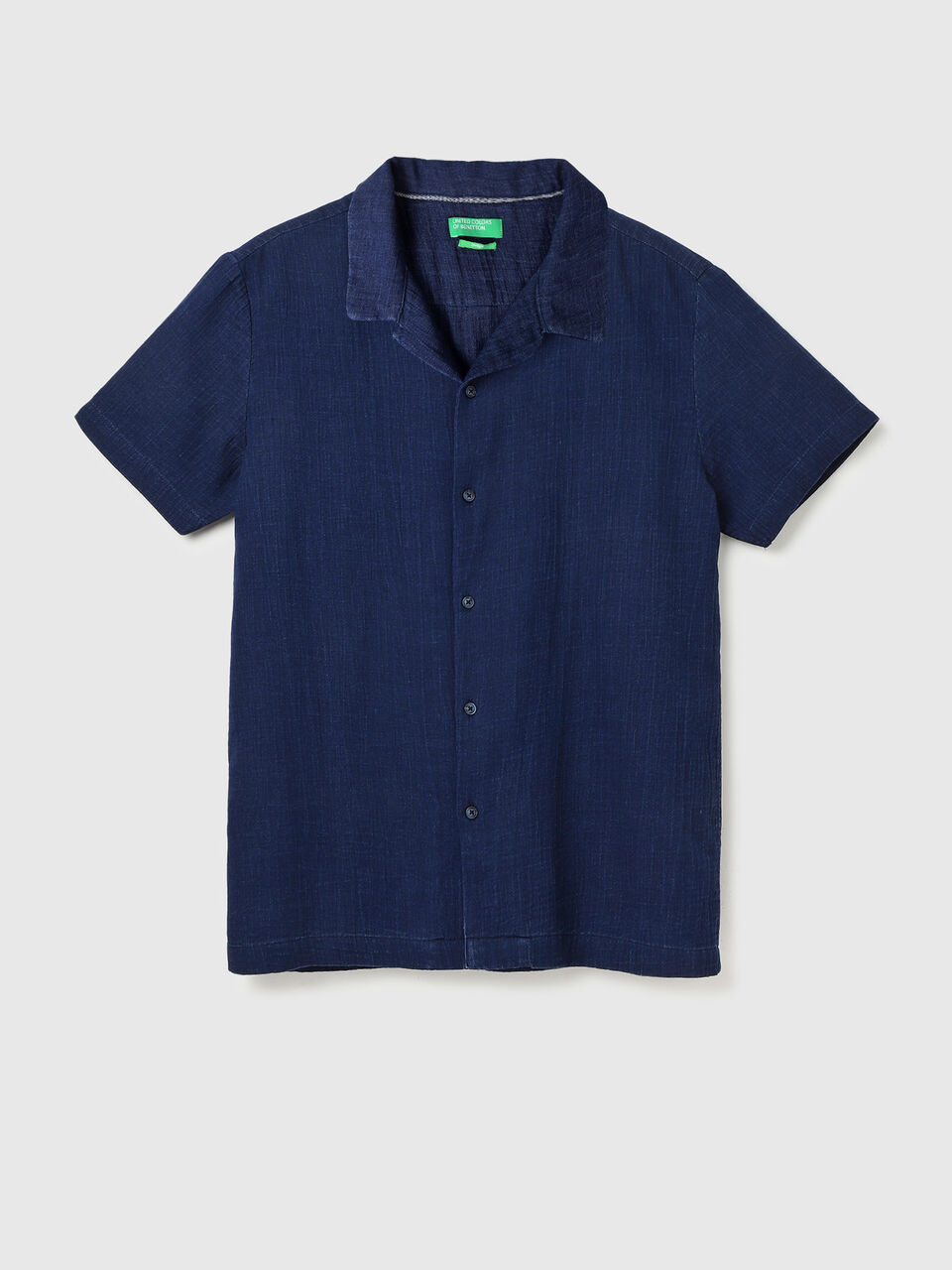 H/S INDIGO CRINKLE RESORT SHIRT image number null