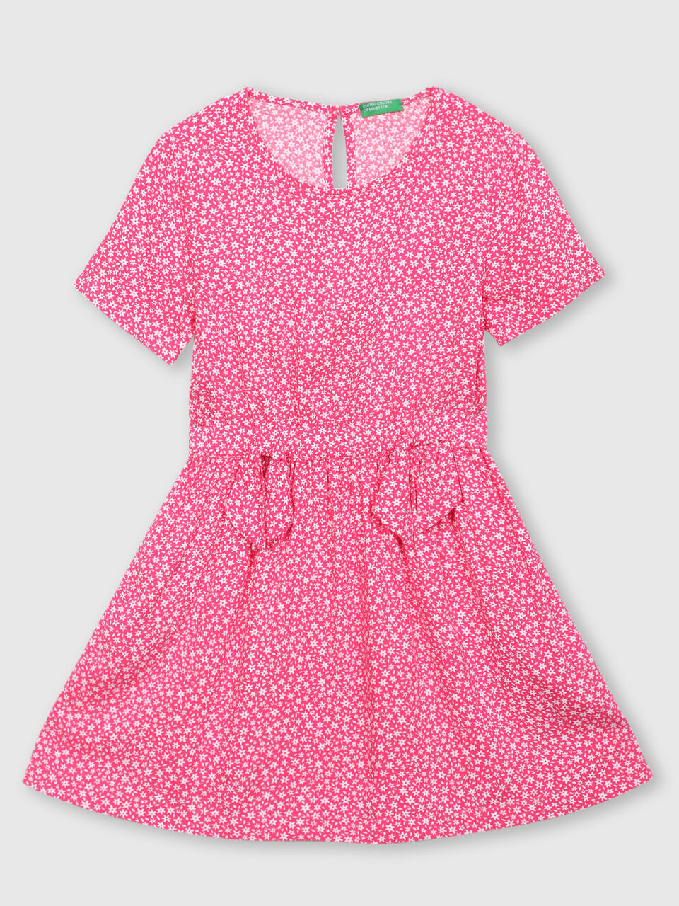 Polka floral viscose dress image number 1