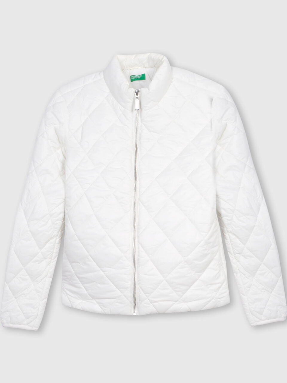 Diamond Quilt Puffer Jacket with Sleeves image number 1